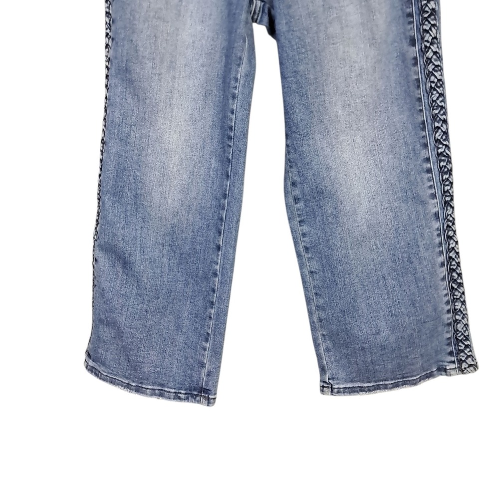 Judy Blue Light Blue Wide Leg Jeans with Side Trim - Picture 5 of 15